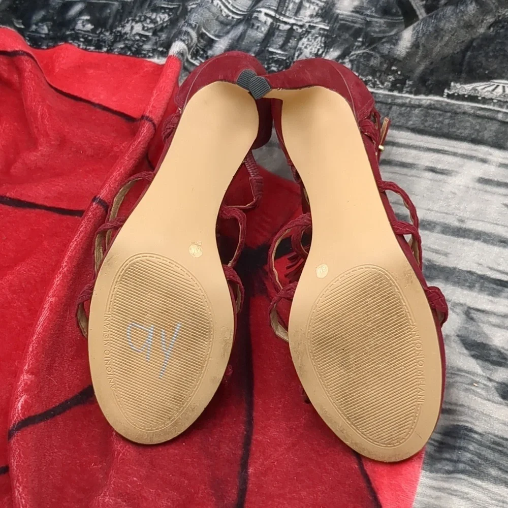 Antonio Melani leather fringe shoes